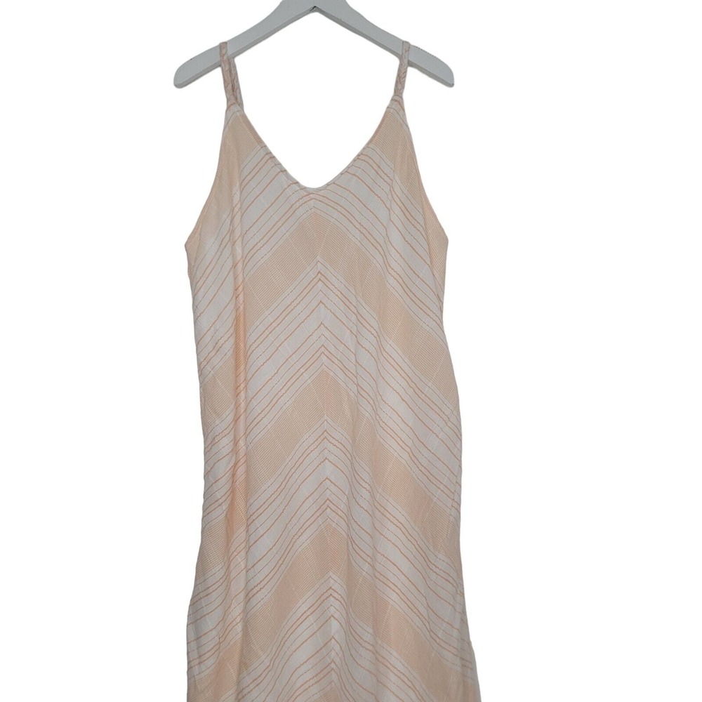 Knox Rose Dress XXL White Orange Maxi Strappy Striped Sleeveless Cottage Boho